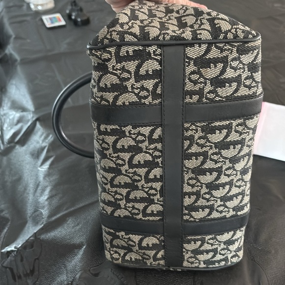 DIOR VNTG 1990'S TROTTER CANVAS/LEATHER MINI BOSTON BAG W DIOR LOCK AND KEY! - Picture 5 of 7